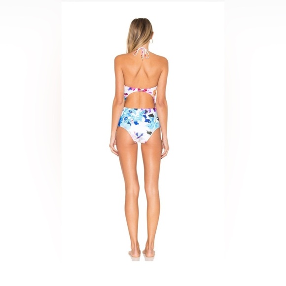 6 Shore Road By Pooja Waterside Colombia Floral Cut Out One Piece Swimsuit L - Picture 2 of 9